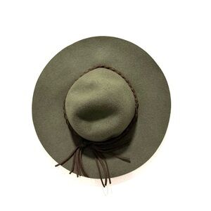 By Anthropologie fedora wool Olive Green‎ Women's Hat OS